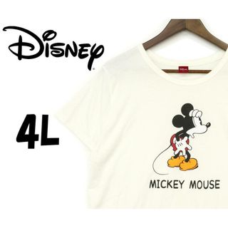 ディズニー(Disney)のディズニー　ミッキーTシャツ　白　4L　F00199(Tシャツ(半袖/袖なし))