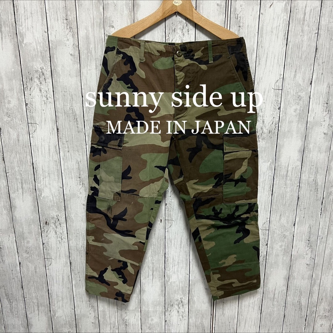 SUNNY SIDE UP アシンメトリーデザイン迷彩カーゴパンツ！日本製！の+ ...