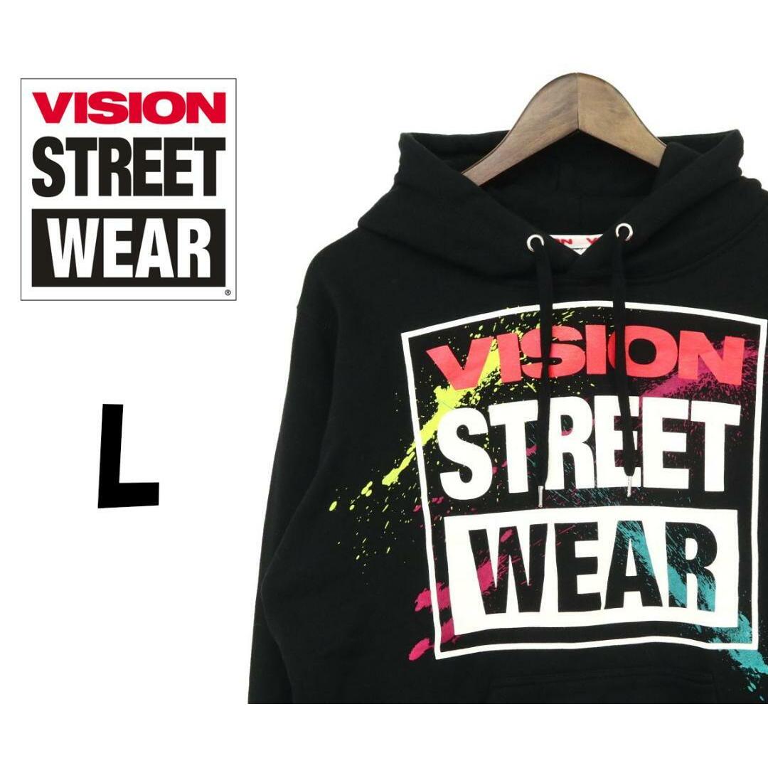 VISION STREET WEAR - ヴィジョンストリートウェア パーカー 長袖 黒 L