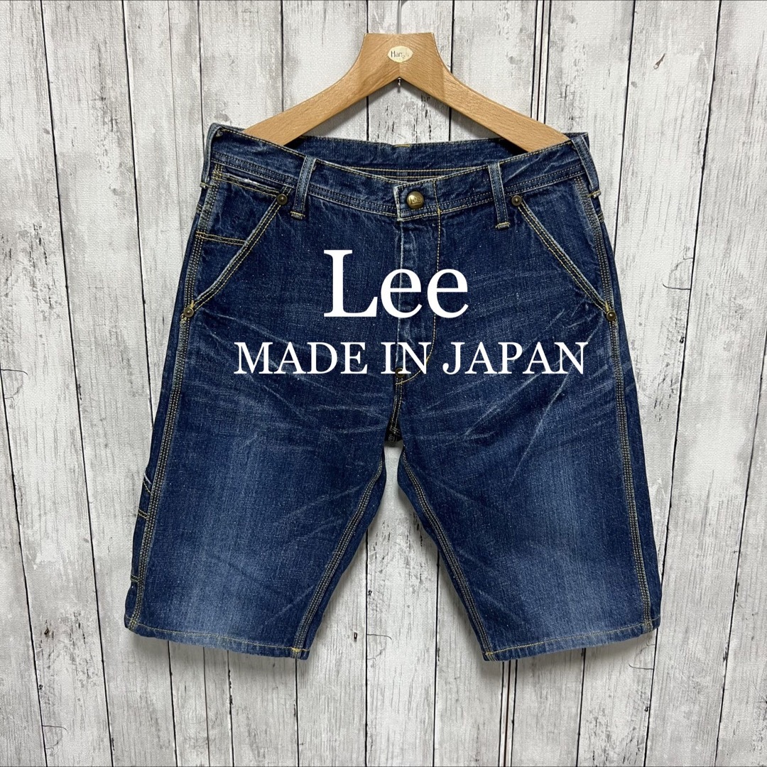 Lee - Lee デニムペインターショートパンツ!日本製!の通販 by ... 【Key】デニムオーバーオール サロペット ペインター ショート丈 ボタンフライ