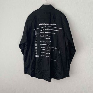 エムエムシックス(MM6)の【新品】MM6 MaisonMargiela  ブラック サテン 長袖シャツ(シャツ/ブラウス(長袖/七分))