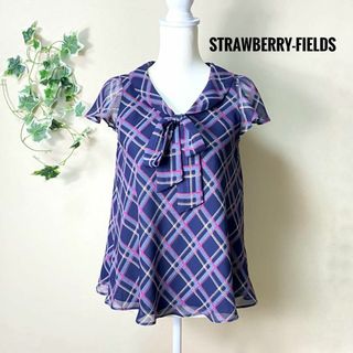 ストロベリーフィールズ(STRAWBERRY-FIELDS)のストロベリーフィールズ【STRAWBERRY FIELDS】チェック　ブラウス(シャツ/ブラウス(半袖/袖なし))