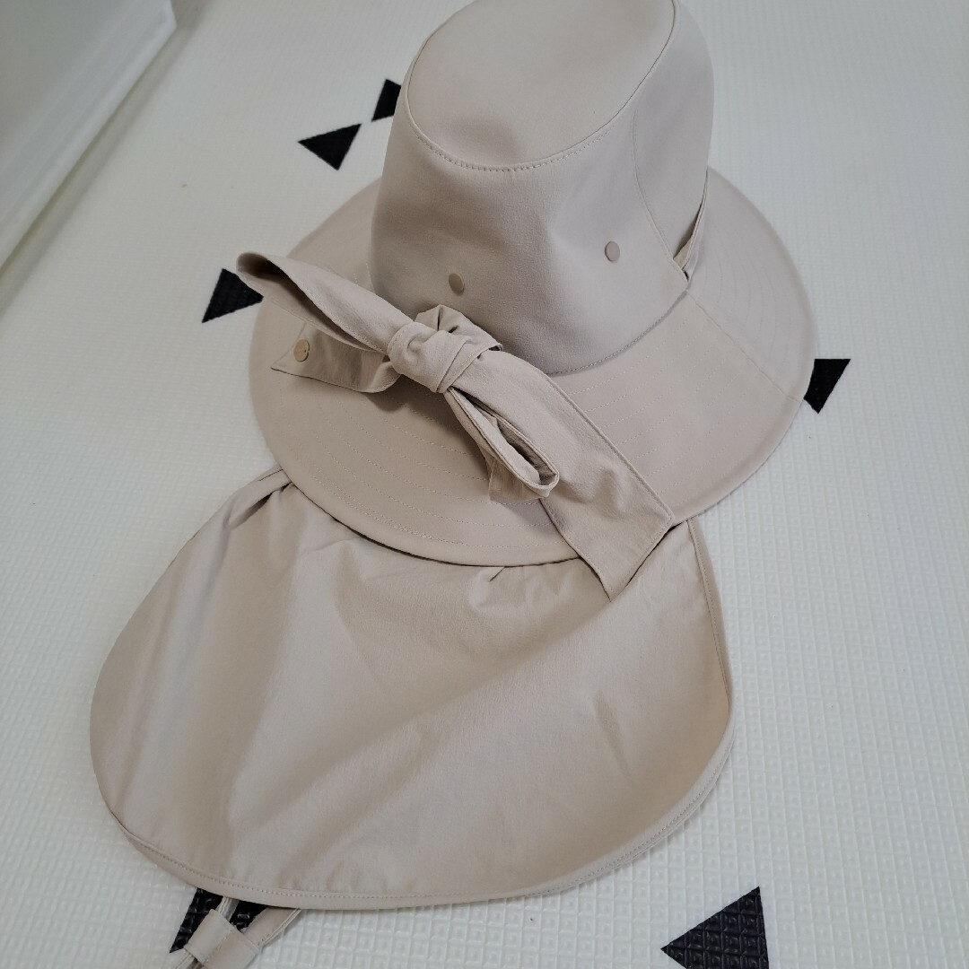 yori　帽子　サンブロック付リボンハット　55センチ | フリマアプリ ラクマ