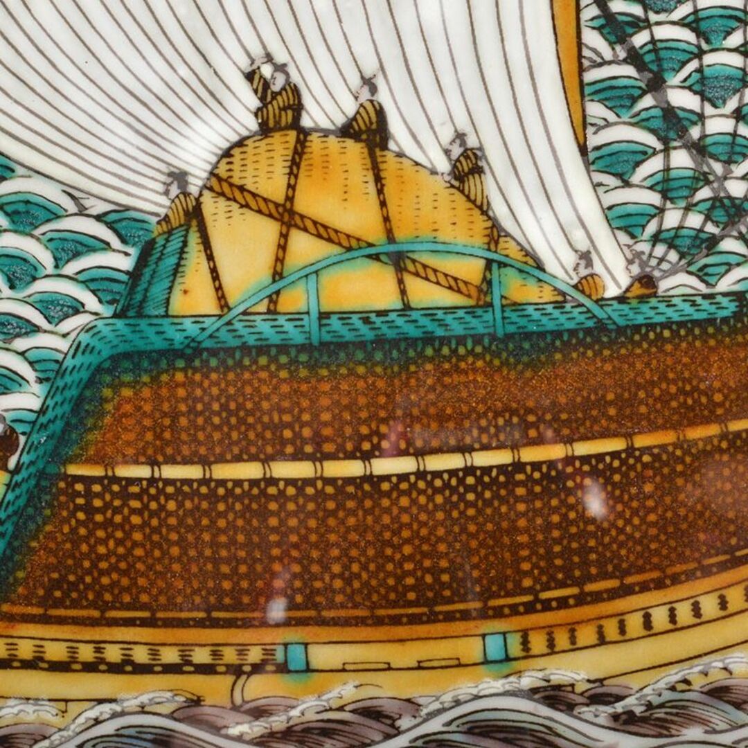 九谷金彩 北前船 花瓶 北村隆 九谷焼 嵩張ら - 工芸品 九谷金彩 北前船 花瓶 北村隆 九谷焼 嵩張ら - 工芸品