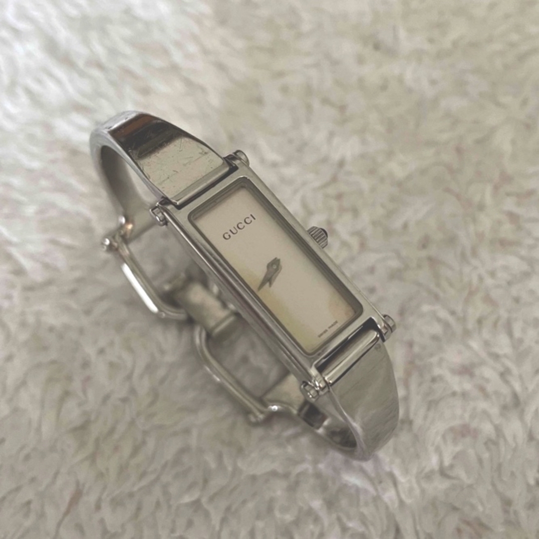 Gucci - GUCCI グッチ 腕時計 1500L シルバー レディース 電池交換済の
