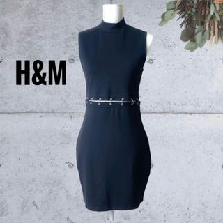 エイチアンドエム(H&M)のエイチアンドエム【H&M】ストレッチワンピース　ノースリーブ(ひざ丈ワンピース)