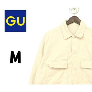 ジーユー(GU)のジーユー　シャツ　ホワイト　コーデュロイ　M　F00134(シャツ)