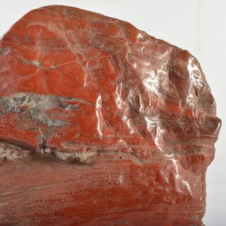 鑑賞石 天然石 赤石 赤玉石 置物 重さ約7.2㎏ 唐木台付 V R6071Bの通販