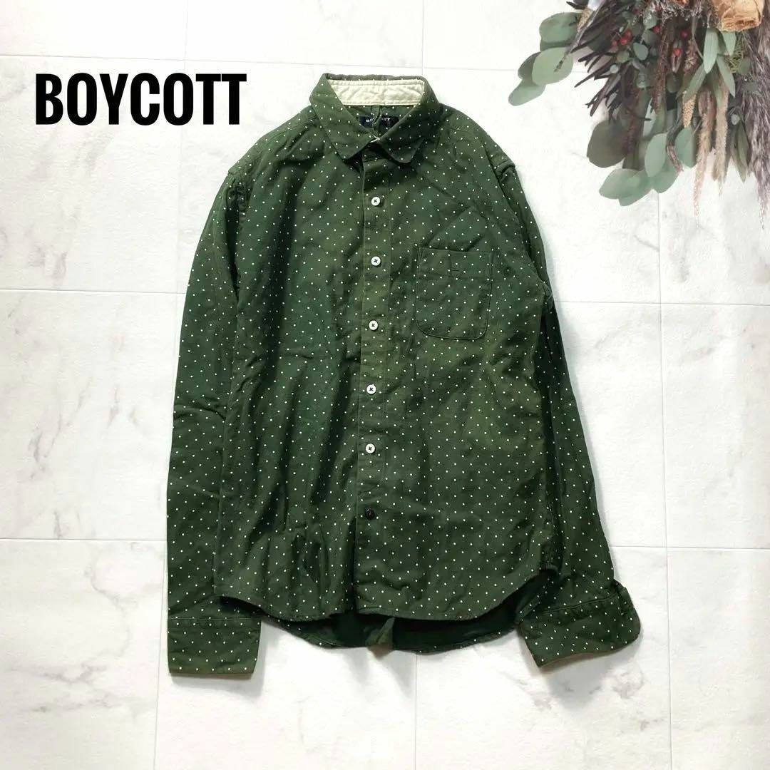 BOYCOTT(ボイコット)のボイコット【BOYCOTT】ドット柄　綿シャツ レディースのトップス(シャツ/ブラウス(長袖/七分))の商品写真