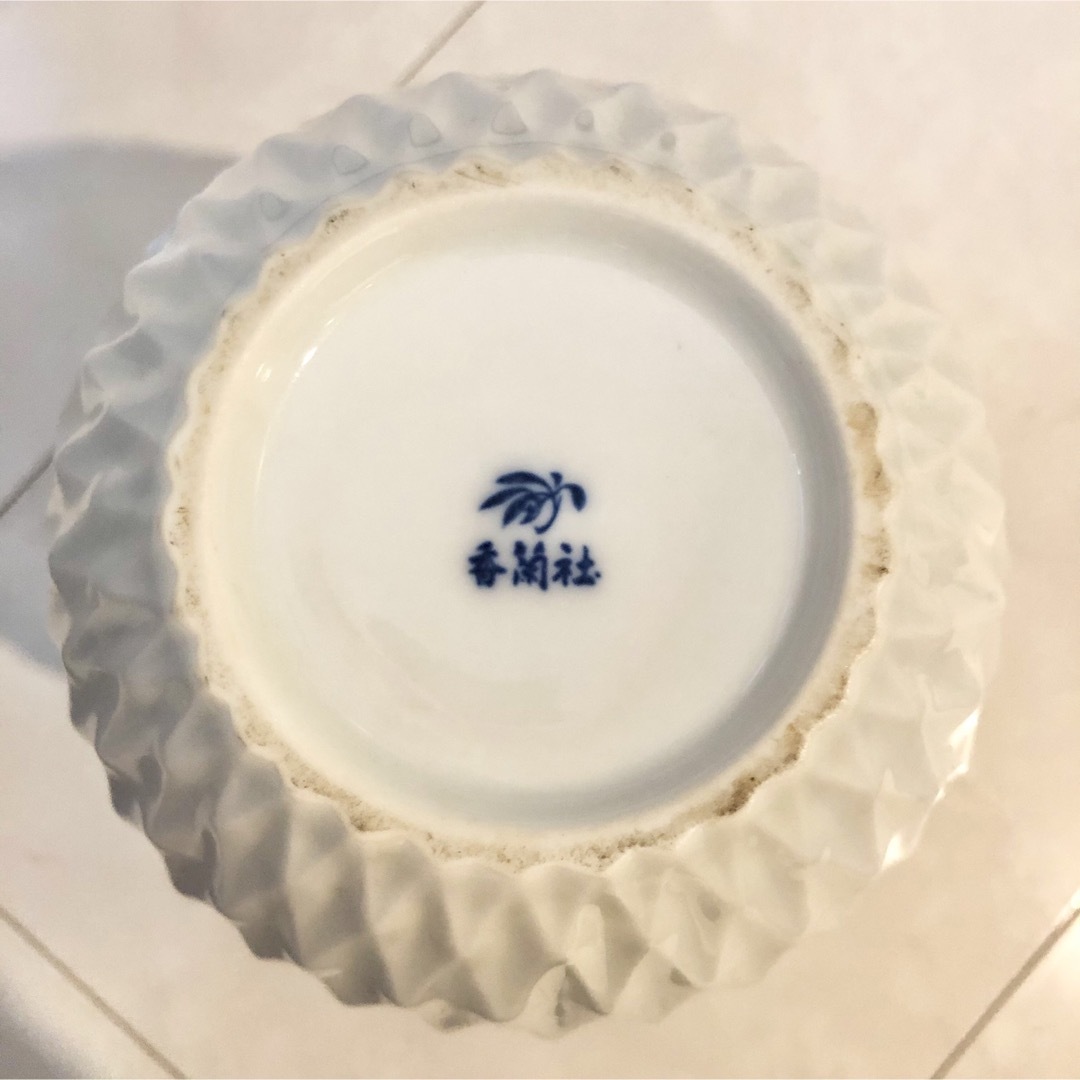 香蘭社 - #5 香蘭社 花瓶 花器 白磁ダイヤ 有田焼 ダイア 香蘭社 - #5 香蘭社 花瓶 花器 白磁ダイヤ 有田焼 ダイア