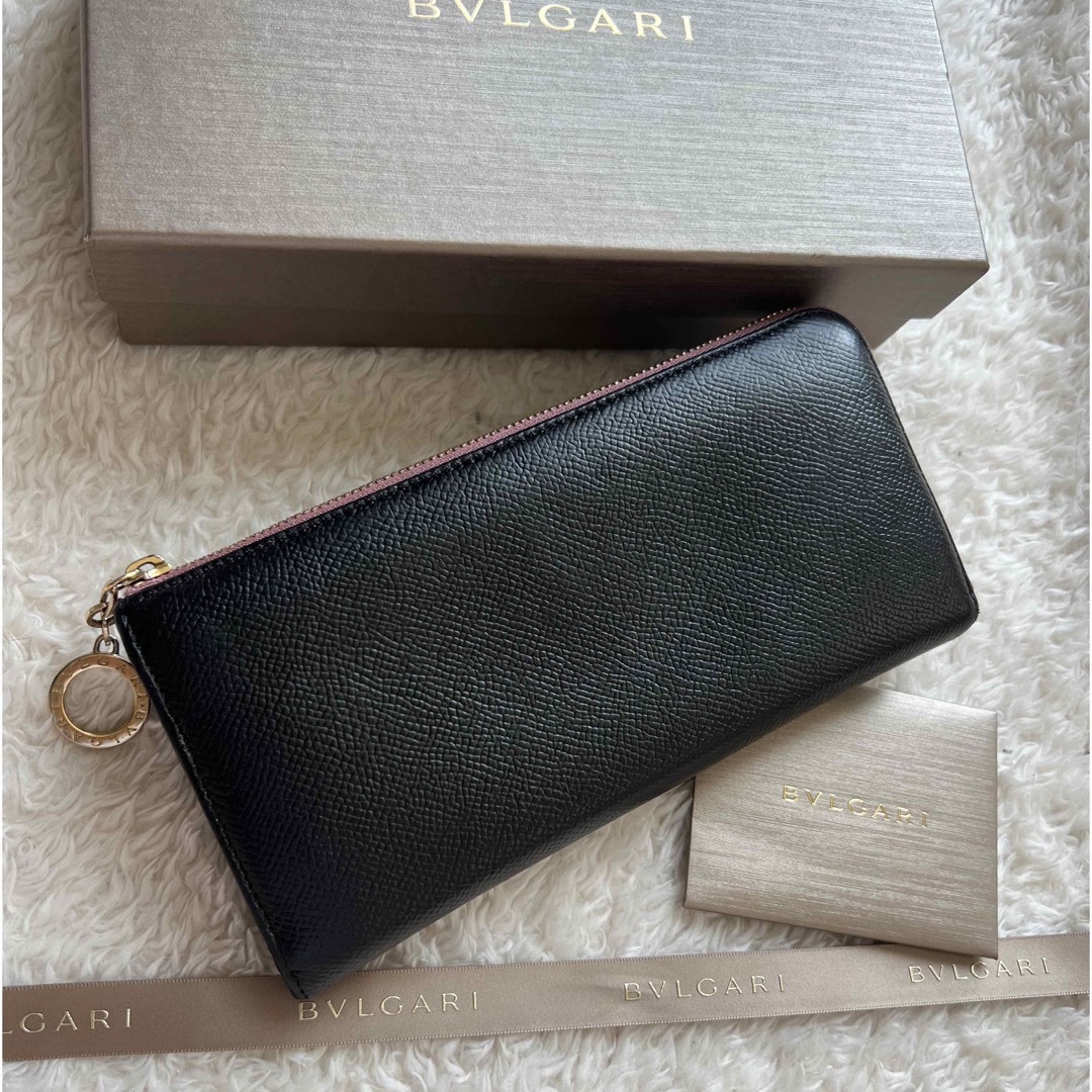 675 美品 BVLGARI ブルガリ L字ファスナー 長財布-