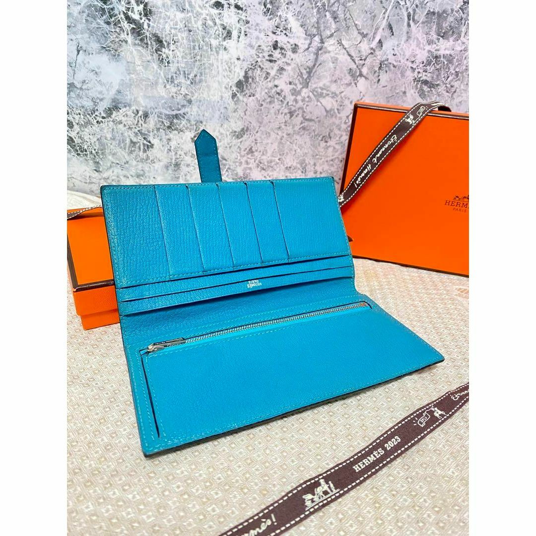 Hermes - 【専用】美品 HERMES エルメス ベアン クラシック ブルー