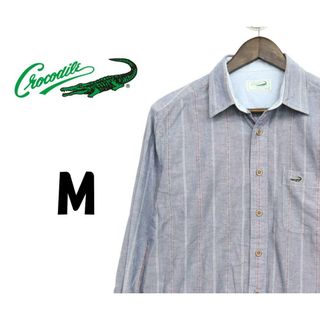 クロコダイル(Crocodile)のクロコダイル　長袖シャツ　ストライプ　M　F00122(シャツ)