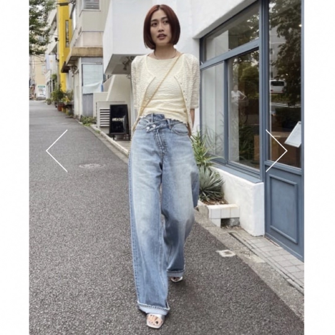 明日まで限定価格MOUSSY CROSS WAIST WIDE STRAIGHT 2