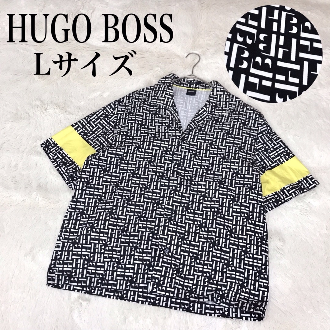 HUGO BOSS(ヒューゴボス)の美品 HUGO BOSS ヒューゴボス モノグラム ビッグシルエット シャツ  メンズのトップス(シャツ)の商品写真