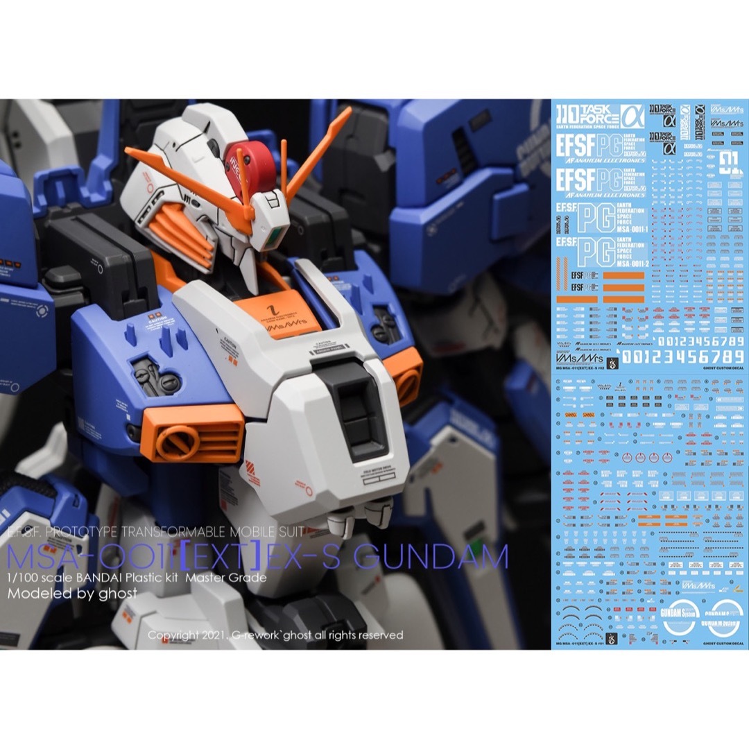 MG Ex-SガンダムVer1.5用水転写デカールVer.GHOSTの通販 by MG Ex-SガンダムVer1.5用水転写デカールVer.GHOSTの通販 by