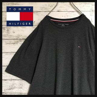 トミーヒルフィガー(TOMMY HILFIGER)の【美品】トミーヒルフィガー　ワンポイント刺繍ロゴ入りTシャツ　ゆるだぼA525(Tシャツ/カットソー(半袖/袖なし))