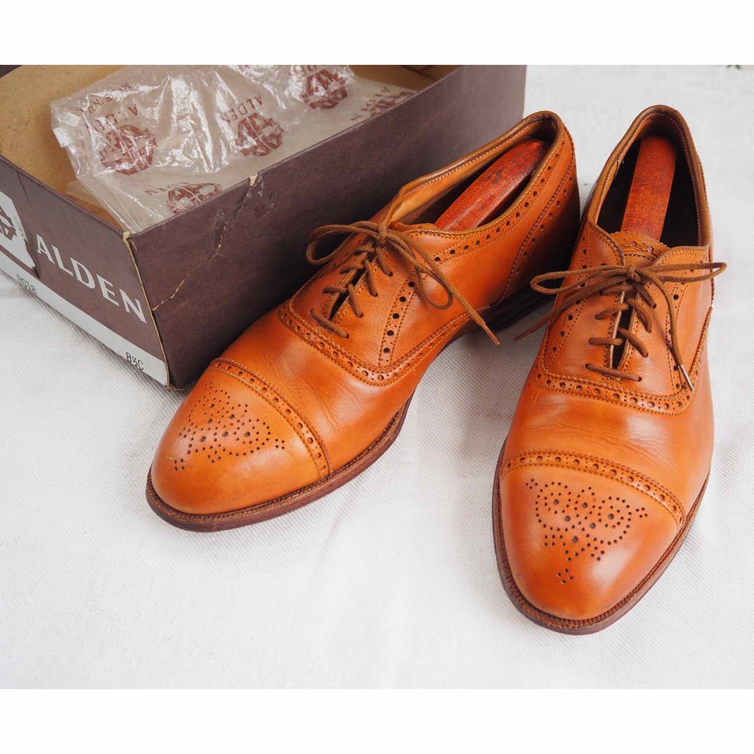 Alden 9018 Brown  Medallion Tip Shoes