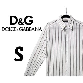 ドルチェアンドガッバーナ(DOLCE&GABBANA)のドルチェ＆ガッバーナ　ストライプ長袖ワイシャツ　白　S　K00023(シャツ)