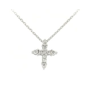 スタージュエリー(STAR JEWELRY)の目立った傷や汚れなし スタージュエリー ダイヤモンド クロス ネックレス 0.08ct K18WG(18金 ホワイトゴールド)(ネックレス)