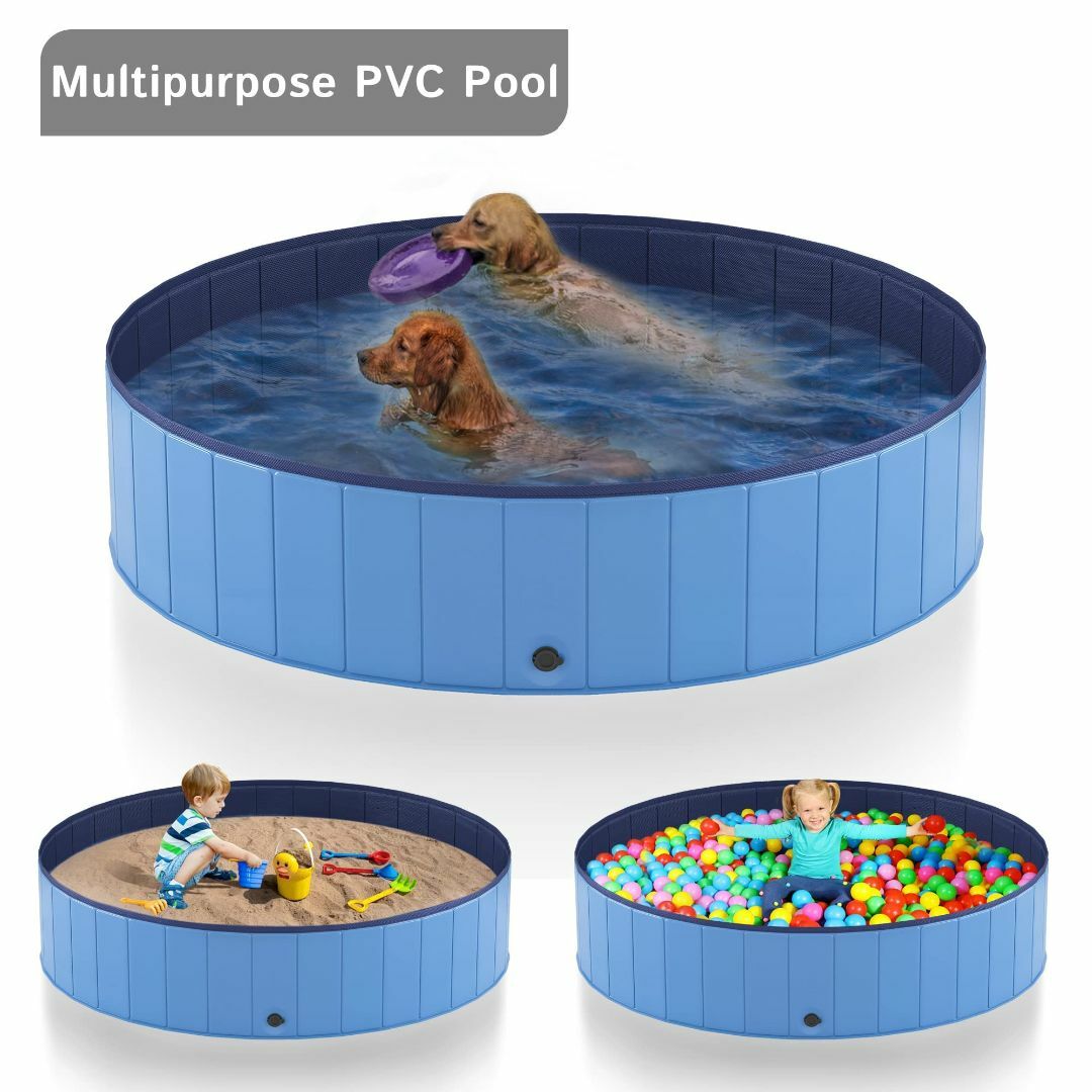 プール 子供用 猫犬用ペットプール 庭 プール バスタブ 頑丈設計 水遊び スイ 1