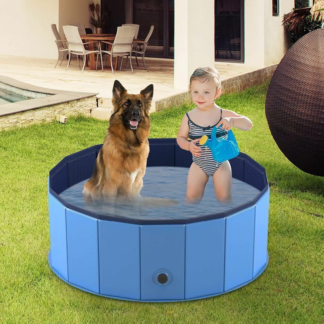 プール 子供用 猫犬用ペットプール 庭 プール バスタブ 頑丈設計 水遊び スイ 2