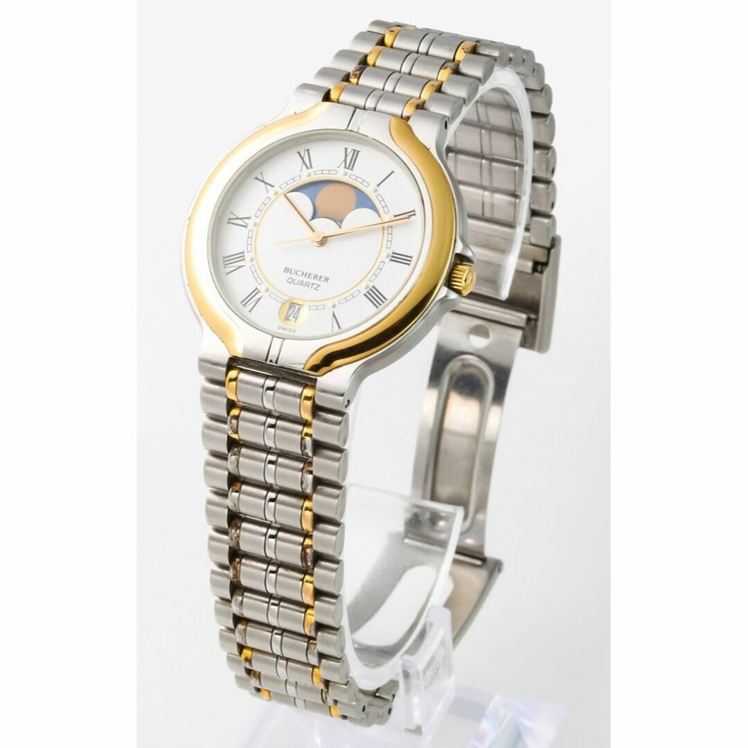 BUCHERER ムーンフェイズ クォーツ 腕時計 品番b22-208-