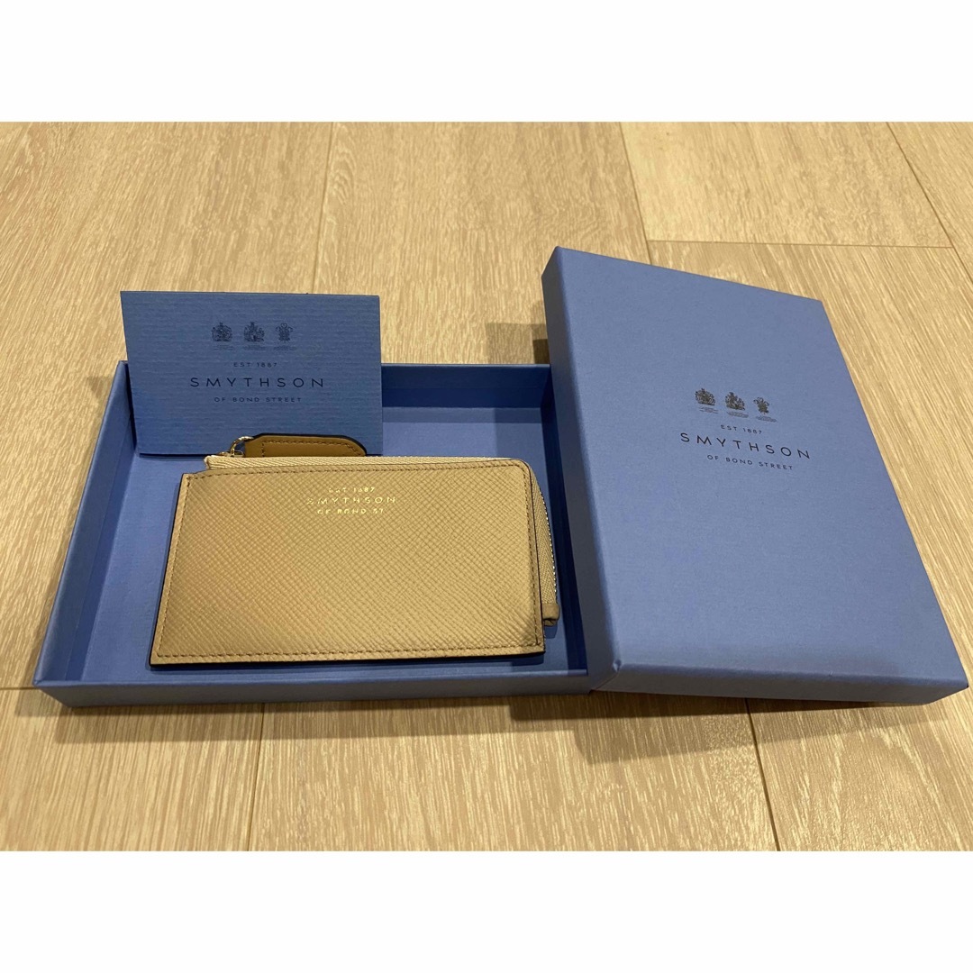 名刺入れsmythson Panamaレザー3カードコインパース ③