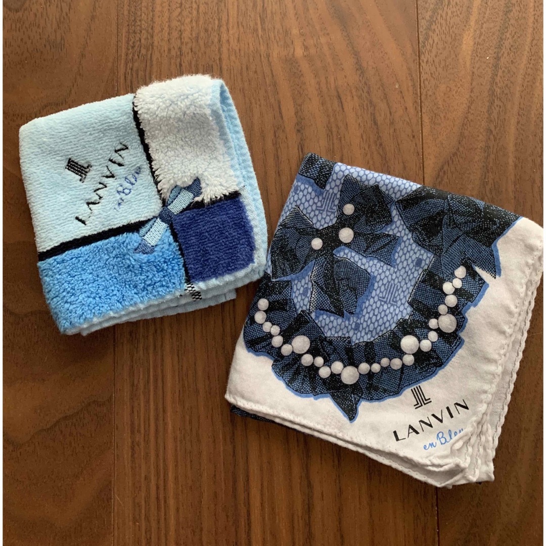 LANVIN en Bleu(ランバンオンブルー)の③ ランバンオンブルー　ハンカチ　セット　タオルハンカチ レディースのファッション小物(ハンカチ)の商品写真