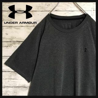 アンダーアーマー(UNDER ARMOUR)の【ゆるだぼ】アンダーアーマー　ロゴ入りTシャツ　快適素材　濃グレー　A537(Tシャツ/カットソー(半袖/袖なし))