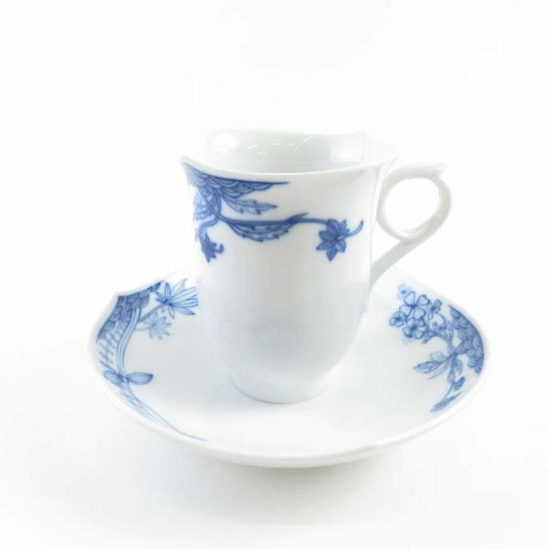 美品 MEISSEN マイセン ブルーオルテンシア コーヒーカップ＆ソーサー