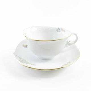 マイセン(MEISSEN)の美品 MEISSEN マイセン フローラ ティーカップ＆ソーサー 1客 花柄 金彩 704890/28633 SC7194T (グラス/カップ)