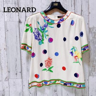 レオナール(LEONARD)のレオナール【LEONARD】カットソー　フラワープリント(カットソー(半袖/袖なし))