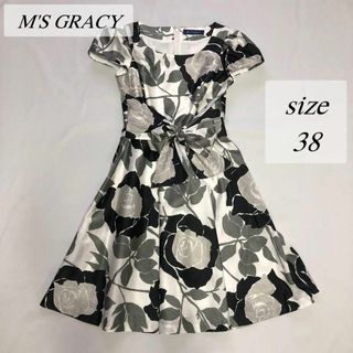 ❤M´S GRACY❤花柄ワンピース/パフスリーブ/フレアワンピース