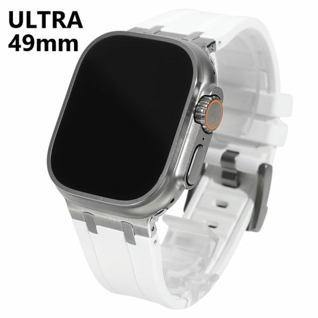 新品 高級 Apple Watch Ultra 49mmラバーベルト 男性用