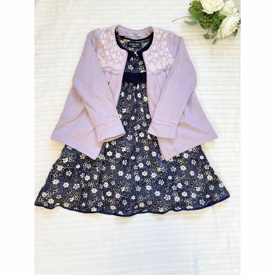 ANNA SUI mini(アナスイミニ)のアナスイミニ　女の子　120 ジャケット　上着　ラベンダー キッズ/ベビー/マタニティのキッズ服女の子用(90cm~)(ジャケット/上着)の商品写真