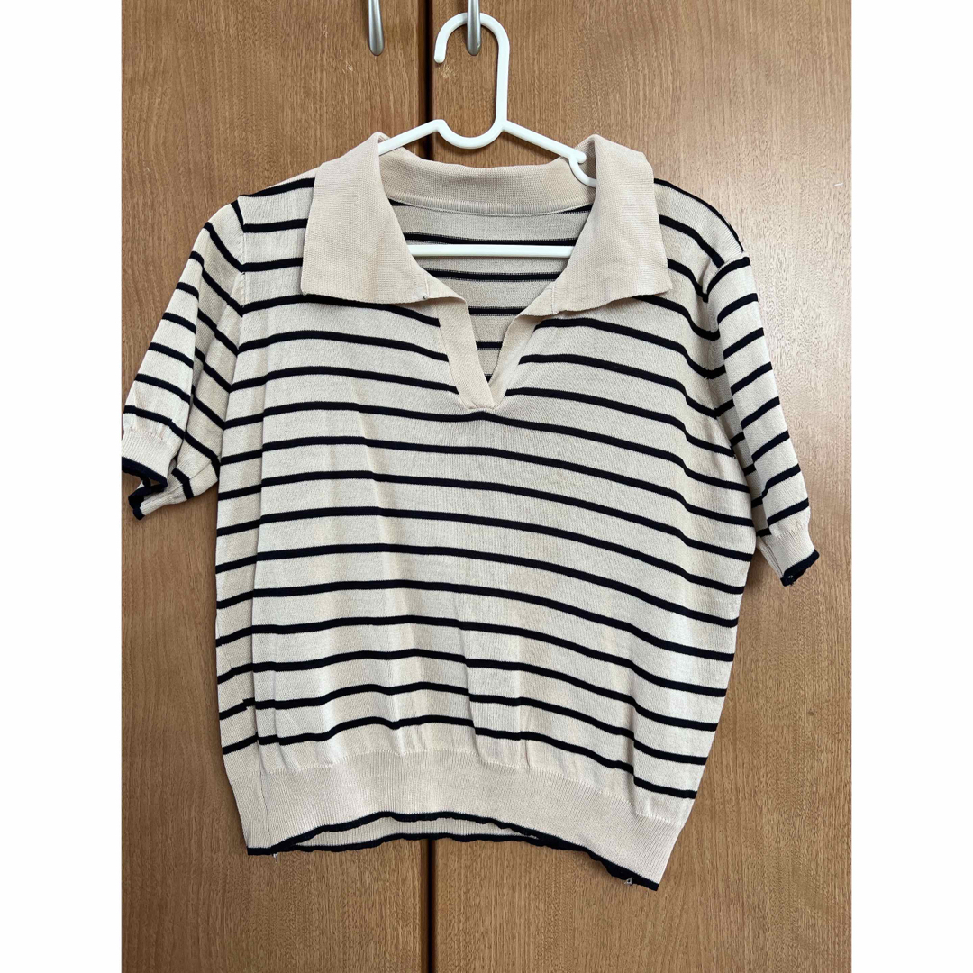SHEIN Honeyspot ポロネック ストライプ Tシャツの通販 by hyr☺︎'s shop｜ラクマ