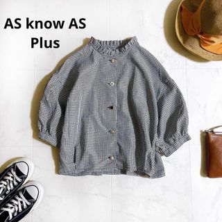 アズノウアズ(AS KNOW AS)のアズノウアズプラス【AS know AS plus】ギンガムチェック　ブラウス(シャツ/ブラウス(長袖/七分))