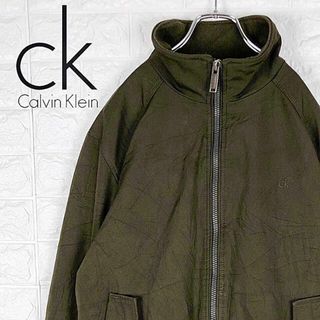 カルバンクライン(Calvin Klein)のカルバンクライン 刺繍ワンポイントロゴ ブルゾン スウィングトップ MA-1(ブルゾン)