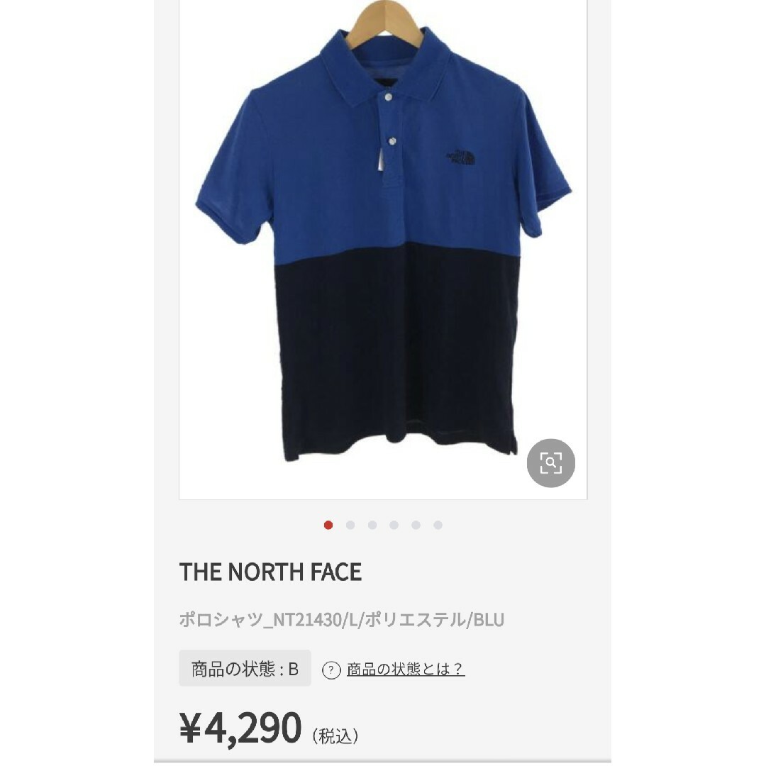 THE NORTH FACE(ザノースフェイス)のノースフェイス バイカラー ポロシャツ メンズ Ｍサイズ 希少 レア 古着 メンズのトップス(ポロシャツ)の商品写真