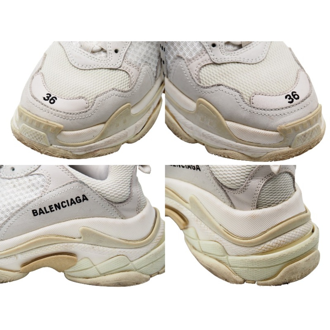 BALENCIAGA バレンシアガ スニーカー triple s トリプルS レディース ホワイト サイズ36 美品 中古 52136