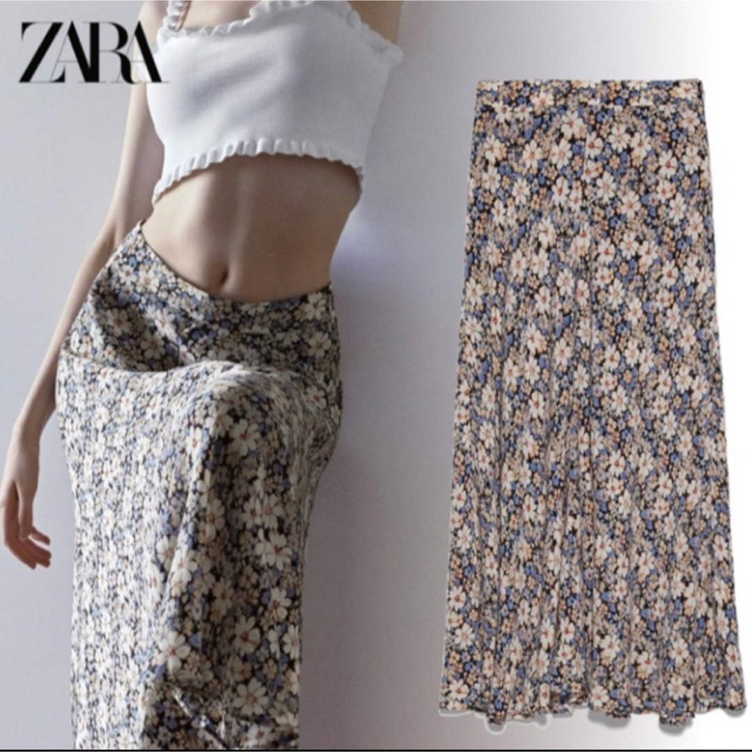 ZARA(ザラ)のZARA 花柄プリントマキシスカート レディースのスカート(ロングスカート)の商品写真