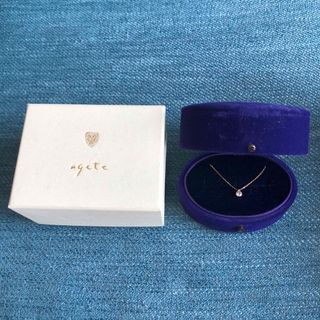 アガット(agete)のagete アガット 1粒ダイヤモンドネックレス　0.2ct(ネックレス)