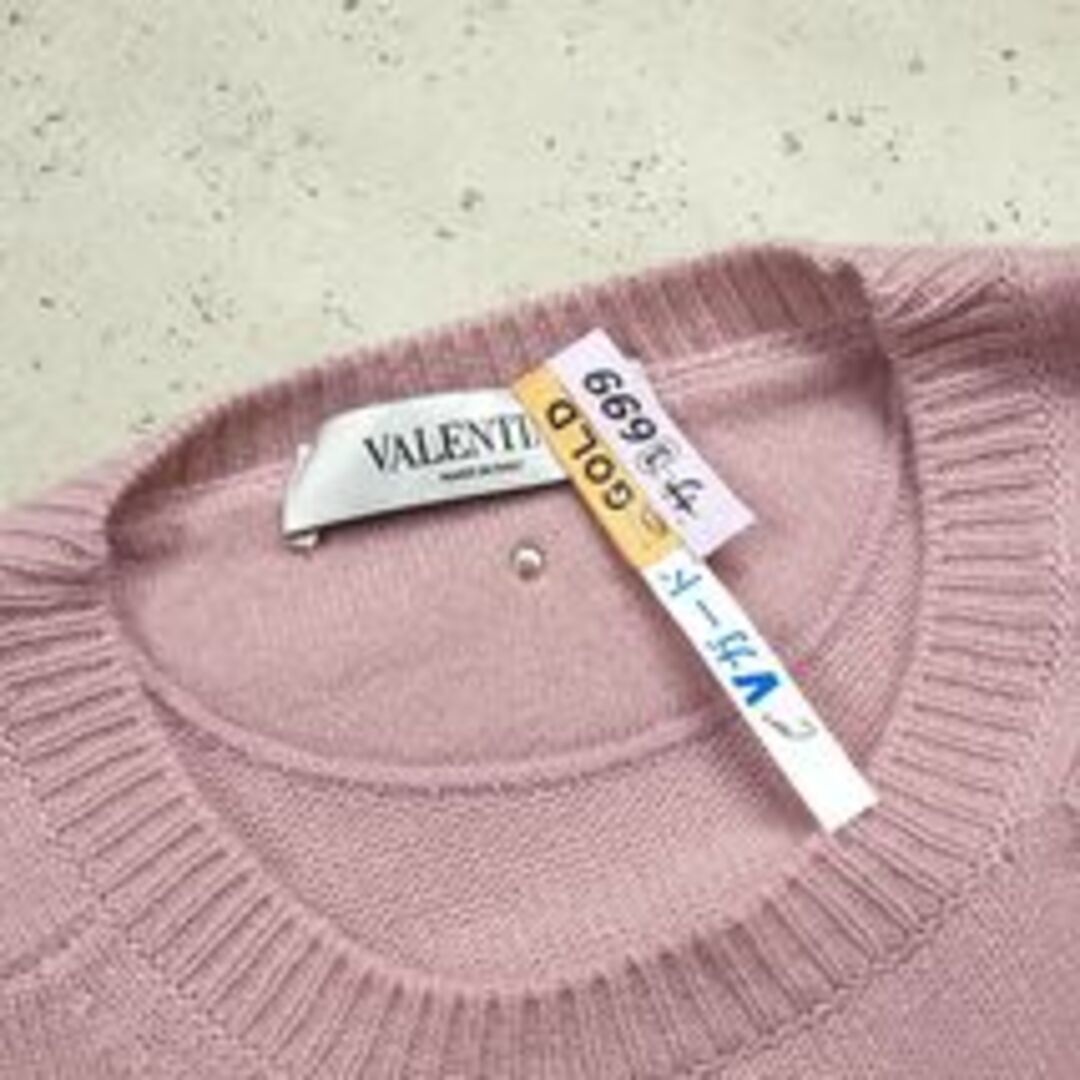 ヴァレンティノ・カシミヤセーター◇パープル系ライトピンク・XSサイズ　美品