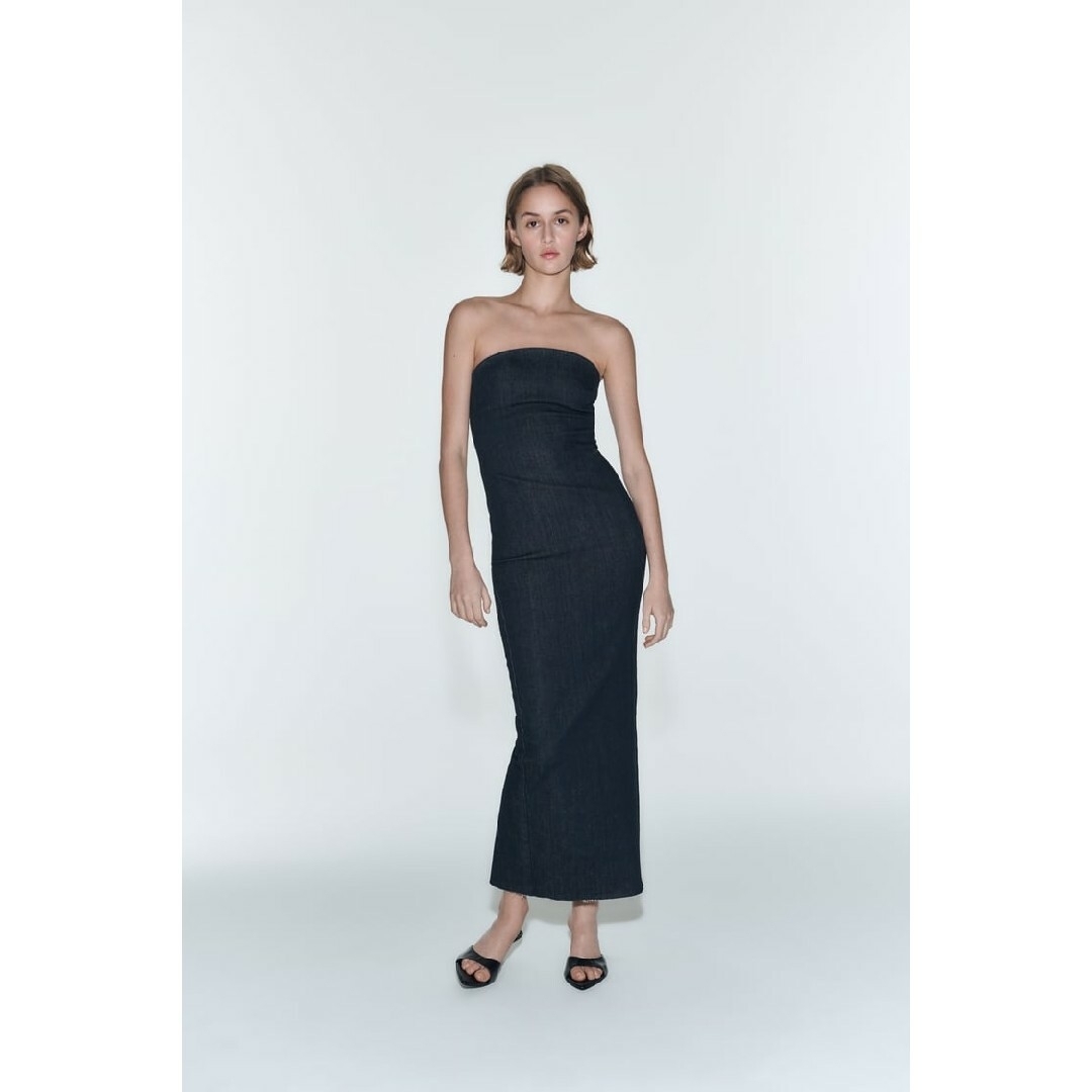 ZARA - ZARA ZW テーラード デニムワンピース Sサイズ デニムの ZARA - ZARA ZW テーラード デニムワンピース Sサイズ デニムの