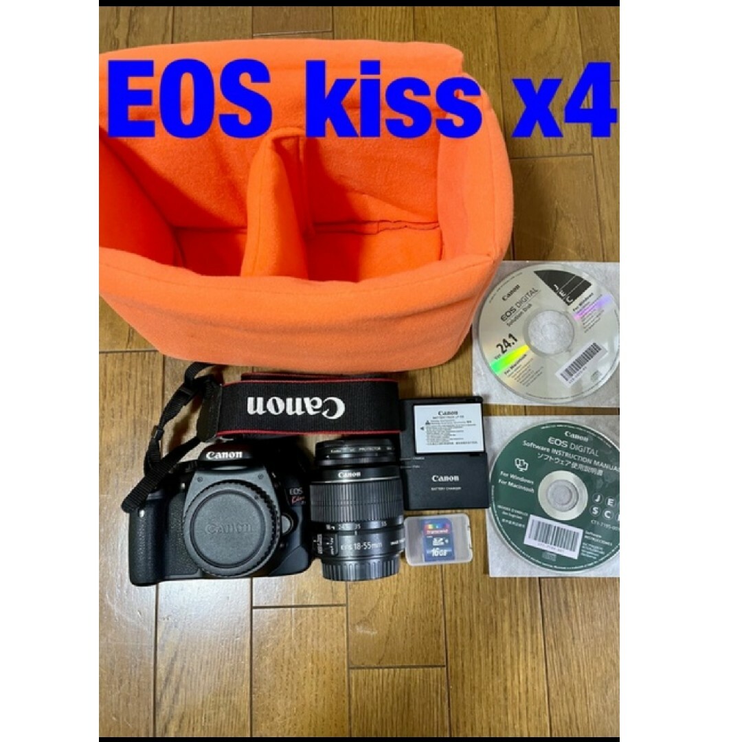 Canon(キヤノン)のCanon EOS KISS x4 キャノン キス ｘ４ kiss キャノン スマホ/家電/カメラのカメラ(デジタル一眼)の商品写真