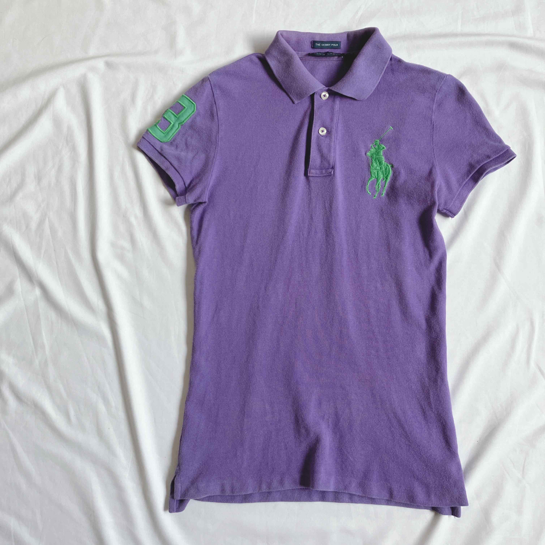 Ralph Lauren(ラルフローレン)のRALPH LAUREN ビッグポニー  ポロシャツ 半袖 パープル M レディースのトップス(ポロシャツ)の商品写真