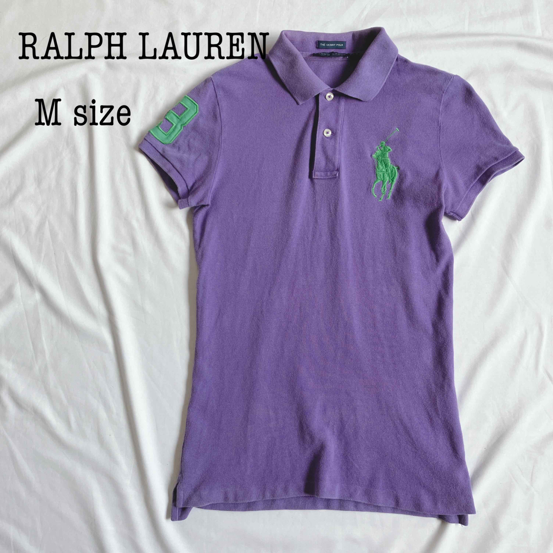 Ralph Lauren(ラルフローレン)のRALPH LAUREN ビッグポニー  ポロシャツ 半袖 パープル M レディースのトップス(ポロシャツ)の商品写真