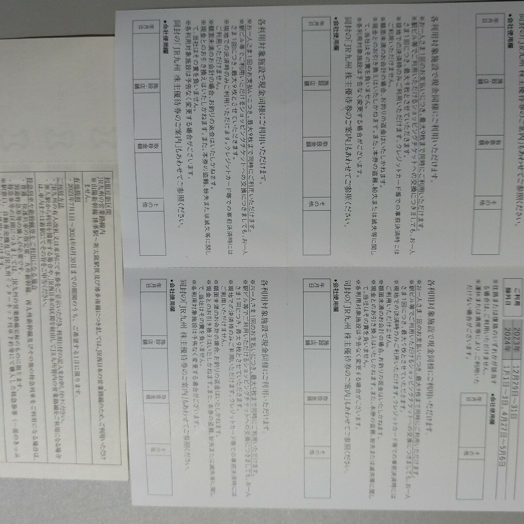 JR(ジェイアール)のjr九州 株主優待券 ヒロさん 専用 チケットの優待券/割引券(その他)の商品写真