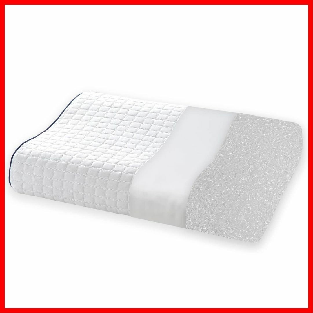 【色:ホワイト】枕 まくら 高反発枕 横向き対応 丸洗い可能 安眠 肩がラク ピ